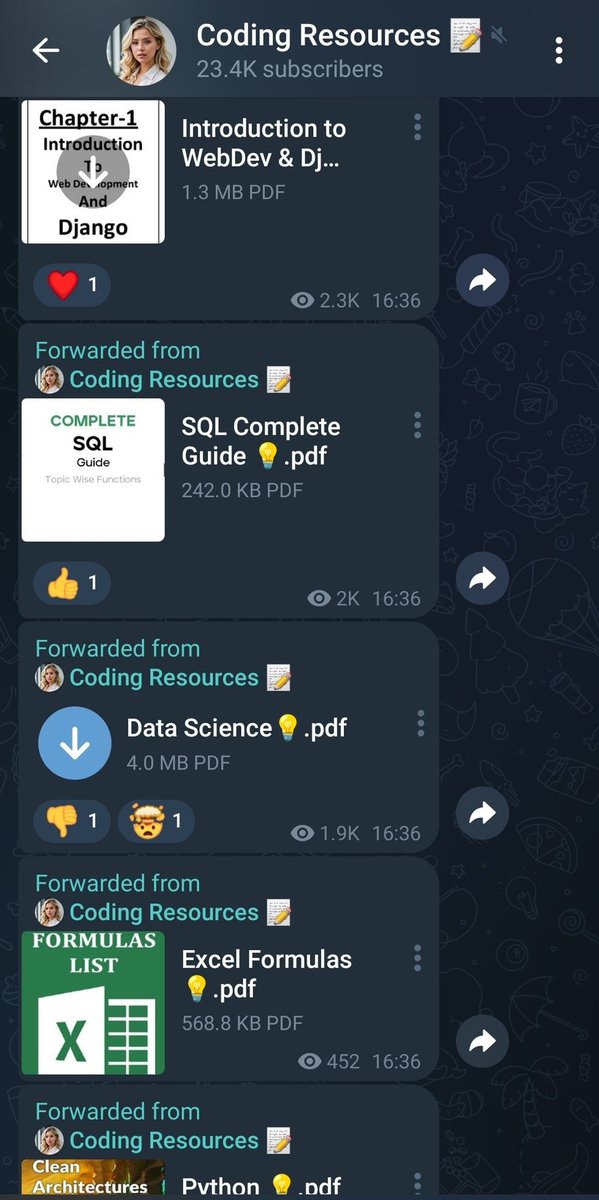 Kawsar (@kawsar_ai) on Twitter photo Its that kind of Giveway every programmers want๐ก
Get free programming notes to understand various concepts of programming!!
1๏ธโฃ Python ๐
2๏ธโฃ Java โ
3๏ธโฃ C++ ๐ป
4๏ธโฃ JavaScript ๐
5๏ธโฃ SQL ๐
6๏ธโฃ Dart ๐
7๏ธโฃ Scala ๐งฉ
๐ก To Get :
โ
Follow @Kawsar885
โ
Like & Reply "Give"
โ
Repost Its that kind of Giveway every programmers want๐ก
Get free programming notes to understand various concepts of programming!!
1๏ธโฃ Python ๐
2๏ธโฃ Java โ
3๏ธโฃ C++ ๐ป
4๏ธโฃ JavaScript ๐
5๏ธโฃ SQL ๐
6๏ธโฃ Dart ๐
7๏ธโฃ Scala ๐งฉ
๐ก To Get :
โ
Follow @Kawsar885
โ
Like & Reply "Give"
โ
Repost