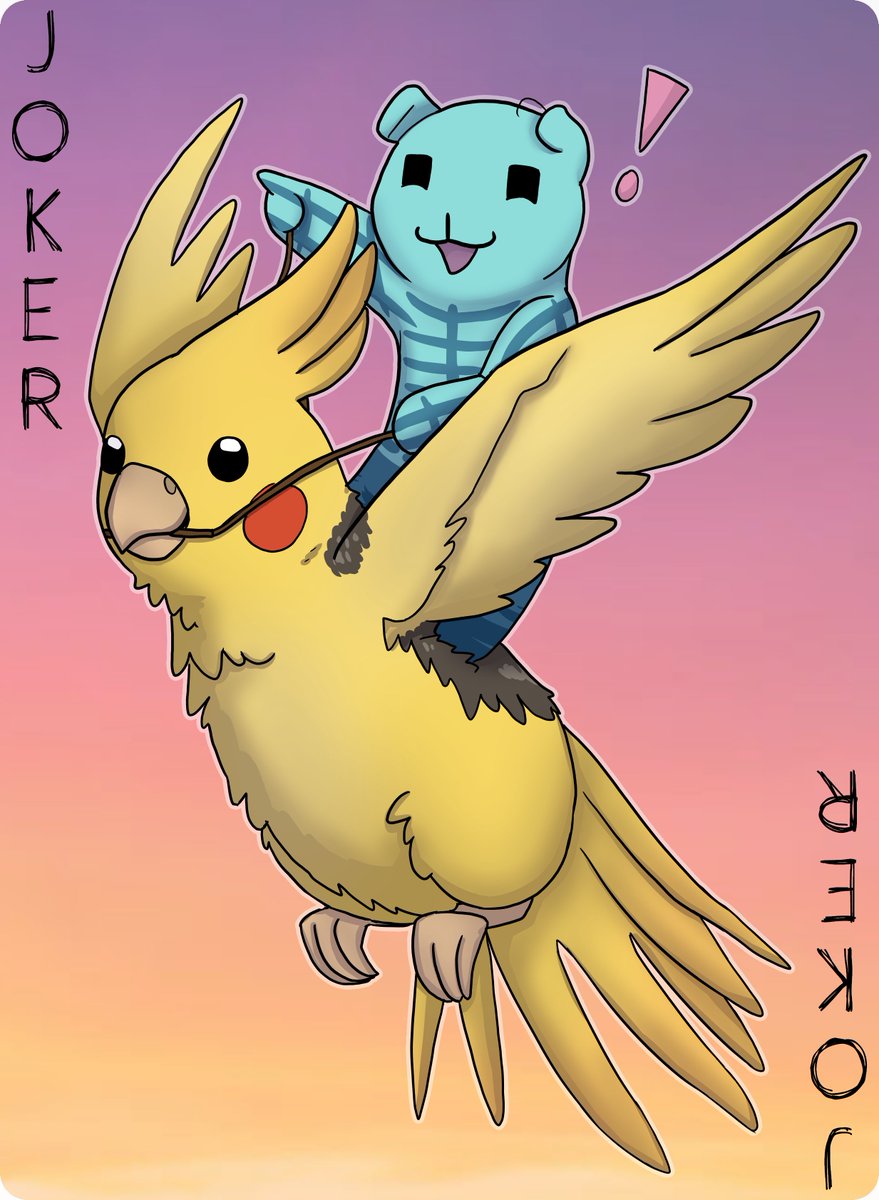 siberdood's tweet photo. I drew #chonnyjash fans' pets on playing cards each week of 2024. Now I have a complete set :) Jokers feature Billie (Jash dog) w/ clunk, Sunshine (Memento Mori bird) w/ Elbow (TFFTT plush), &amp; HMS fakemon I made in 2023. Thanks to the Jashers who shared their pets for me to draw! https://t.co/L8CkwQOTvu