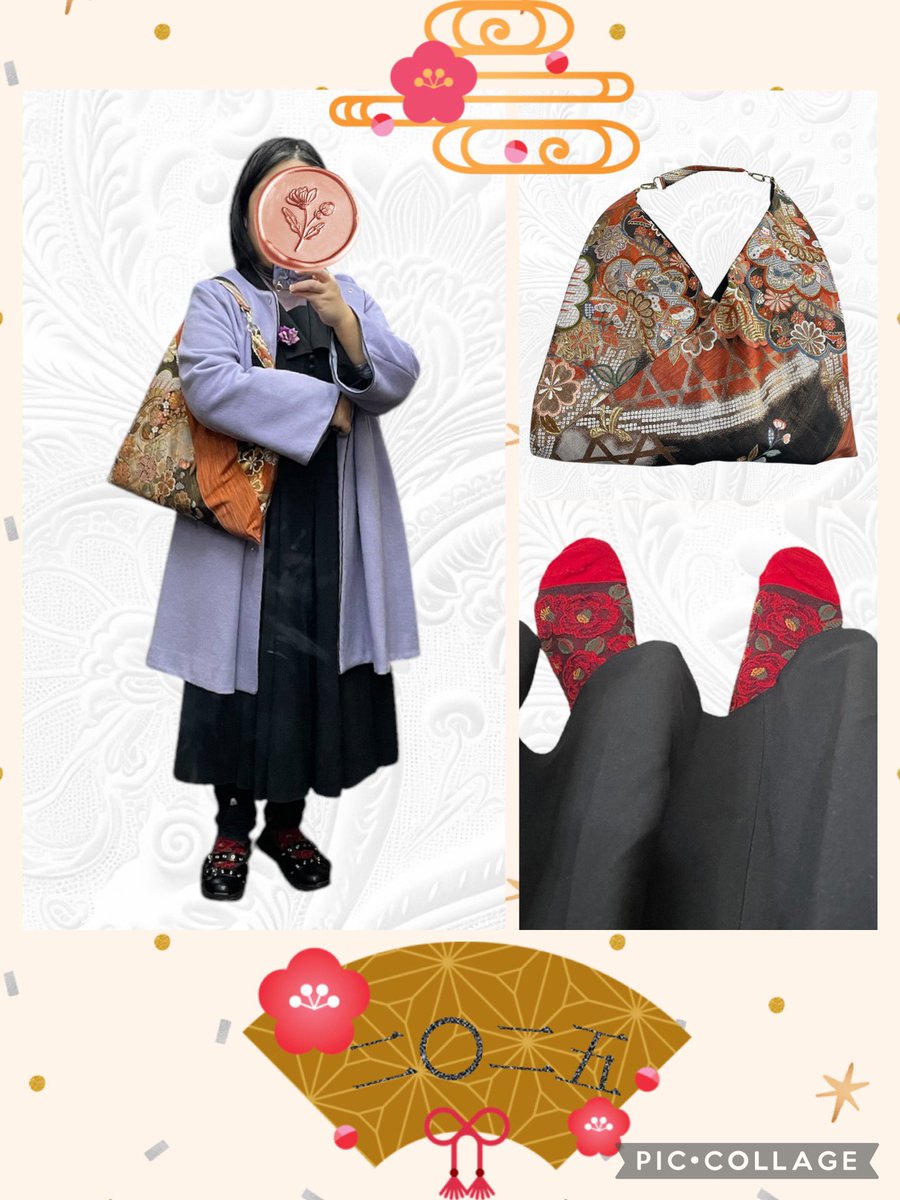 お正月お年賀コーデ
👗hm26(<a href="/yuukclover/">hm26-はたちあまりむつ -</a> )
👜ケニアマリリア(<a href="/Keniamarilia2/">keniamarilia®</a> )
🧦tabio(<a href="/Tabio_JP/">Tabio 靴下屋</a> )

お正月なので椿ソックス下ろした🌺
ケニマリのケニあずまも華やかに🌸
コートに隠れてますがワンピはhm26のヴィクトリア(略)でした〜🙌
お年賀も終わった！寝る！😁