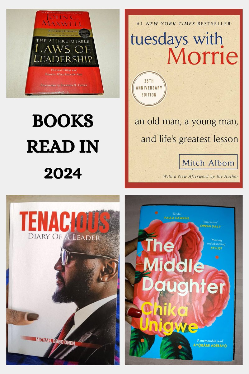 J_The_Lioness's tweet image. #2024_was a year of balancing books, work and studying! 📚 I set out to read 26 but managed 14👏. 
I am grateful for every page that inspired, challenged, and uplifted me this year!
#2024Reads
#PersonalDevelopment 
#GambaWithJ