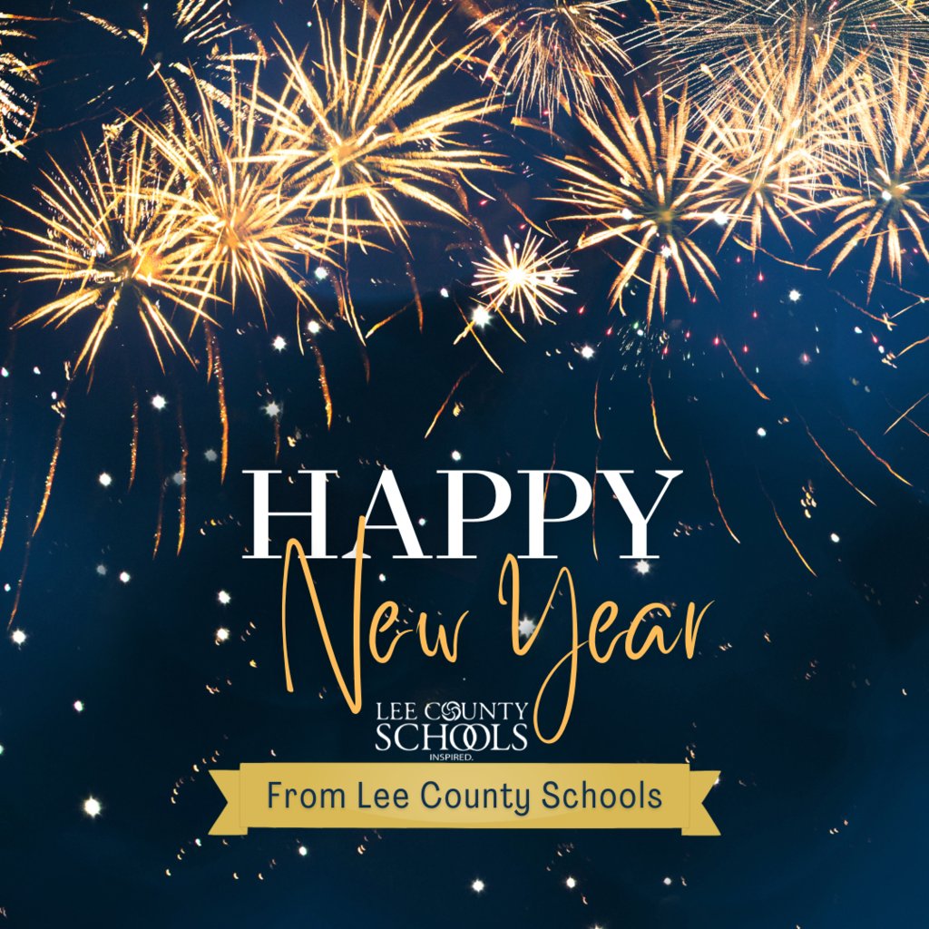 Time to celebrate! Happy New Year from Lee County Schools!

We can't wait to see students back in class on Monday, January 6th to start the second semester of learning and growing together. Stay safe, and we will see you soon #LCSfamily