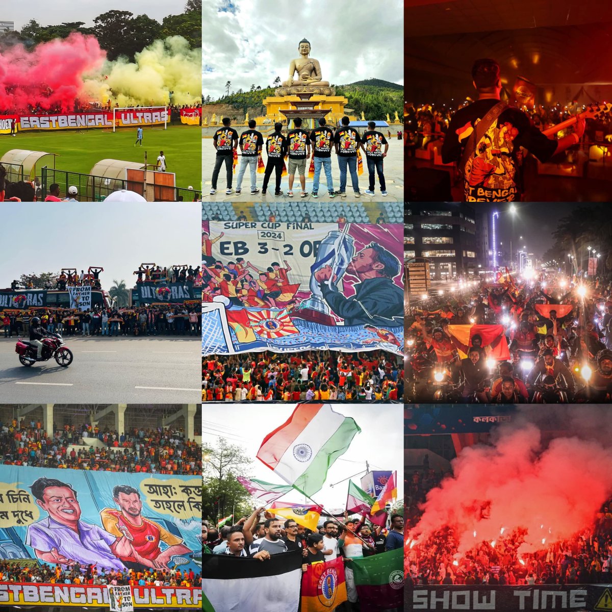 ebultras1920's tweet photo. Welcome, 2025!
Success in #KalingaSuperCup, victory in #ChallengeLeague, protest for Tilottama, #TOC2, Anwar Ali transfer saga, the pyro and smoke shows... all will remain in our hearts! ❤️
#JoyEastBengal #EastBengalUltras #HappyNewYear2025 #BangalBrigade
#EastBengalFC https://t.co/EeT6Uqh0wp