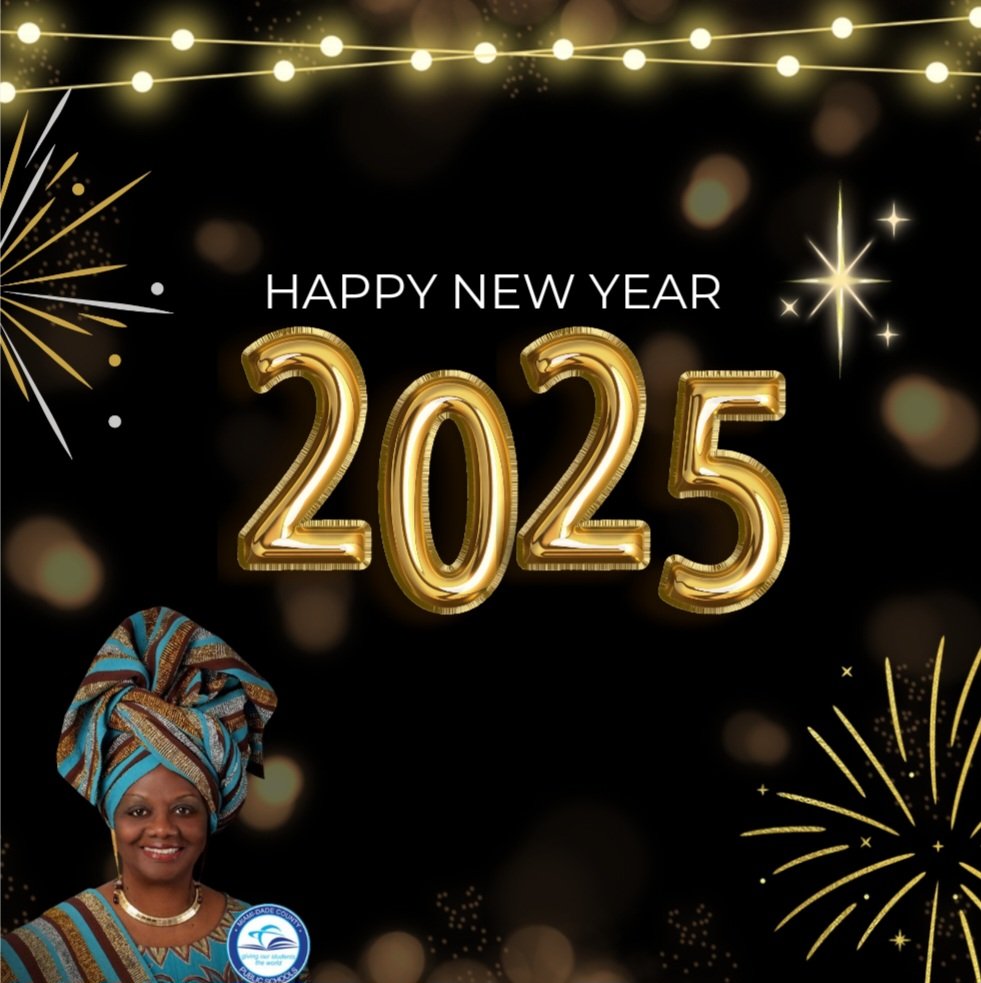 DrDBMindingall's tweet image. Together, let us continue to inspire one another, work toward our goals, and make this year a time of growth, kindness, and success! Wishing everyone a safe and Happy New Year! #MDCPS #District2 #SeeYouOnTheJourney™️