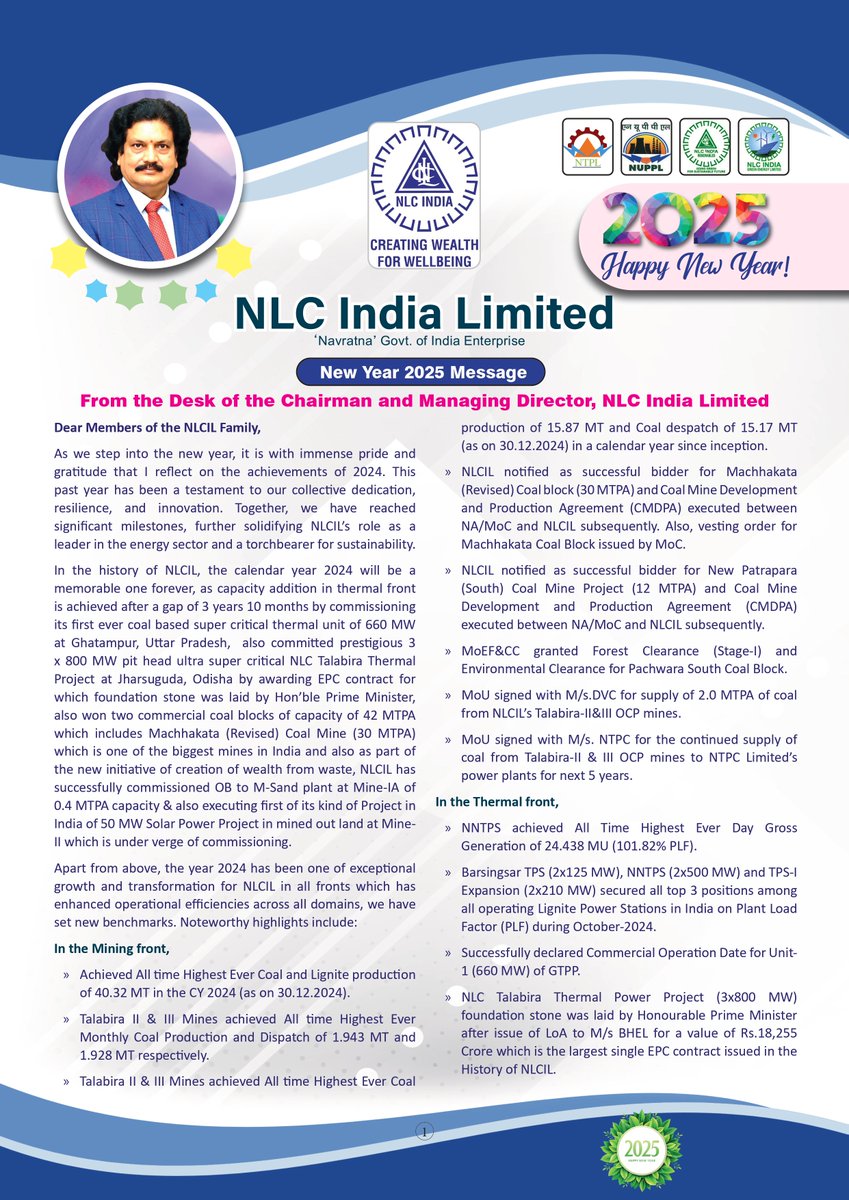 nlcindialimited's tweet image. 𝐇𝐚𝐩𝐩𝐲 𝐍𝐞𝐰 𝐘𝐞𝐚𝐫 𝟐𝟎𝟐𝟓!

#NLCIL #NewYear2024 #Sustainability #Innovation #Excellence