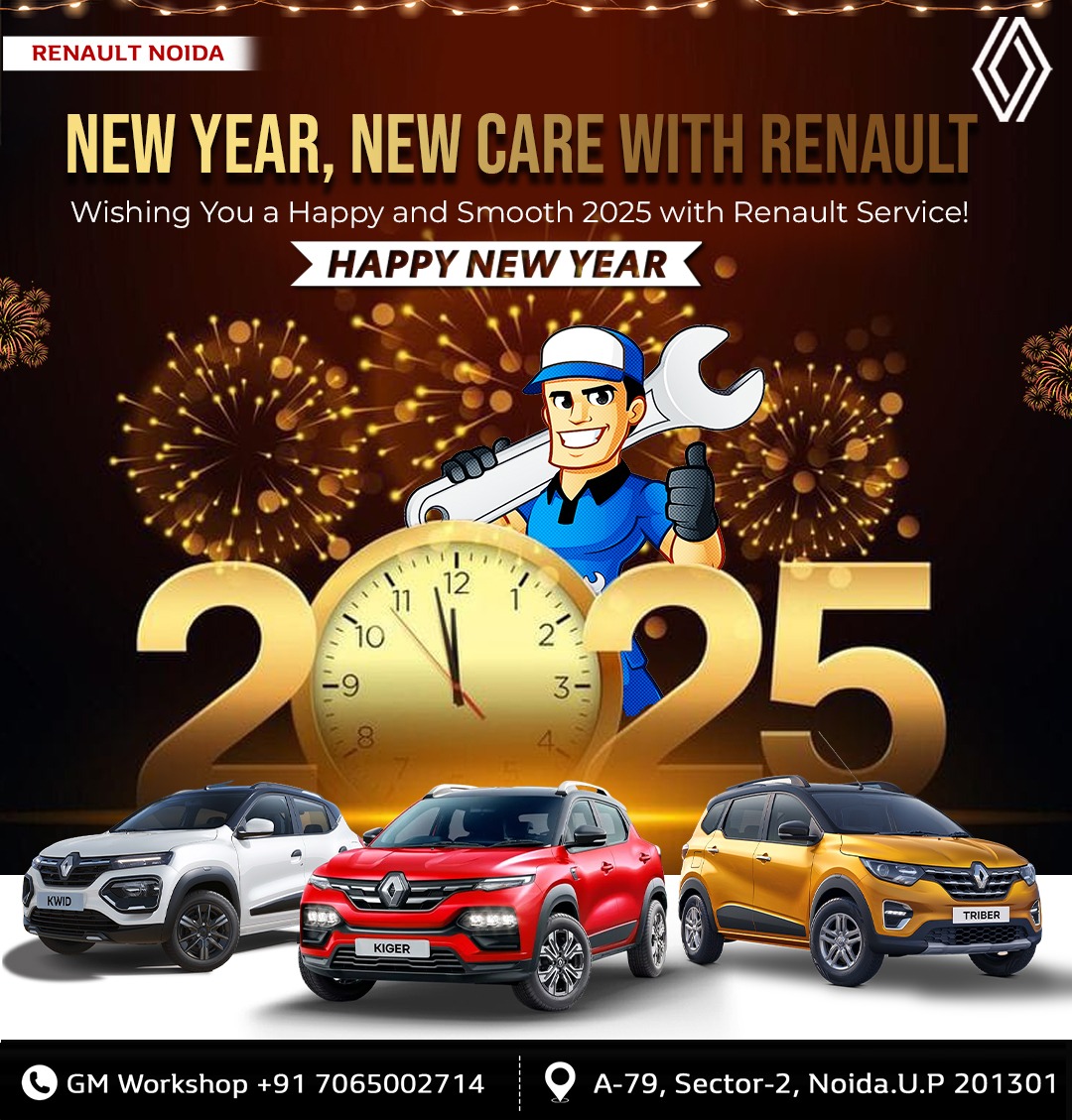 RenaultNoida's tweet photo. 🎉🎈 𝐇𝐚𝐩𝐩𝐲 𝐍𝐞𝐰 𝐘𝐞𝐚𝐫 𝟐𝟎𝟐𝟓! ✨🥳

Wishing you a year of beautiful moments and cherished memories with Renault Service.
 
May your journey through 2025 be sprinkled with success and happiness. 
.
#Wishes #HappyNewYear2025 https://t.co/rK9z5Z55Yl