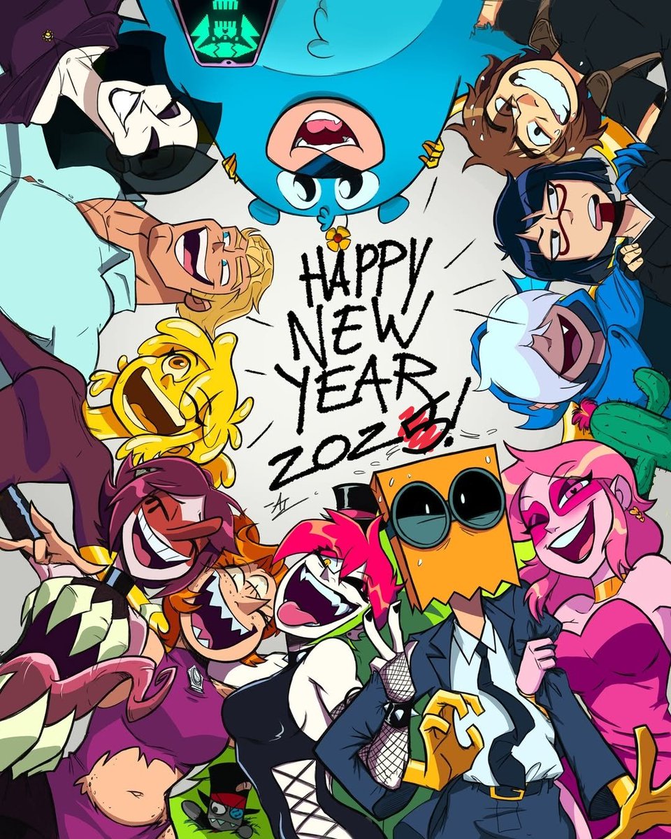 Feliz año nuevo a todos!! 🎉🎆 
Muchimas gracias por otro increíble año malvado 🙌🎩😎 
Les deseo lo mejor para este año 2025 ✨️ #RELEASEVILLAINOUS #villainous