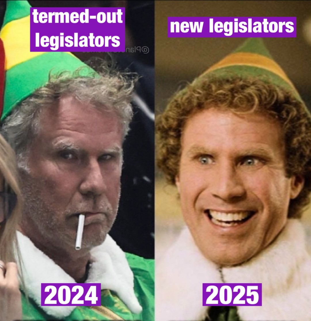 CaucusRedux's tweet photo. Liz Snow: “Okay people, tomorrow morning, 10 a.m., the Speaker’s coming to town.”

New Legislator: “The Speaker! Oh my God! The Speaker here?! I know him…I know him.”

#Elf #CALeg #CAAssembly #HappyNewYear https://t.co/ip2pToV8By