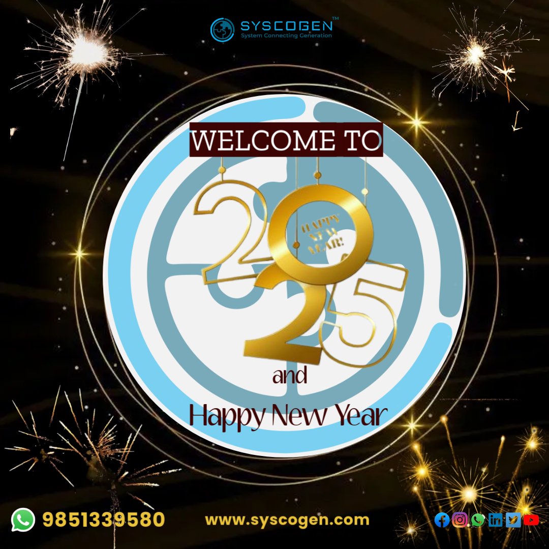 syscogen's tweet image. 🌟✨ Happy New Year 2025! ✨🌟
As we step into another year of possibilities, #Syscogen extends heartfelt gratitude to our amazing clients, employees, team members, and everyone who has supported us on our journey.

Wishing a prosperous, joyful, &amp;amp; healthy New Year! 🥳