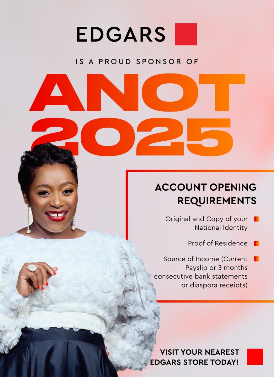 Investing in unforgettable experiences! Edgars is proud to sponsor ANOT 2025. Let’s celebrate music together! <a href="/janetmanyowa/">Janet Manyowa</a> 
#Edgars #OwnYourLook #Fashion #Exclusive  #ANOT2025