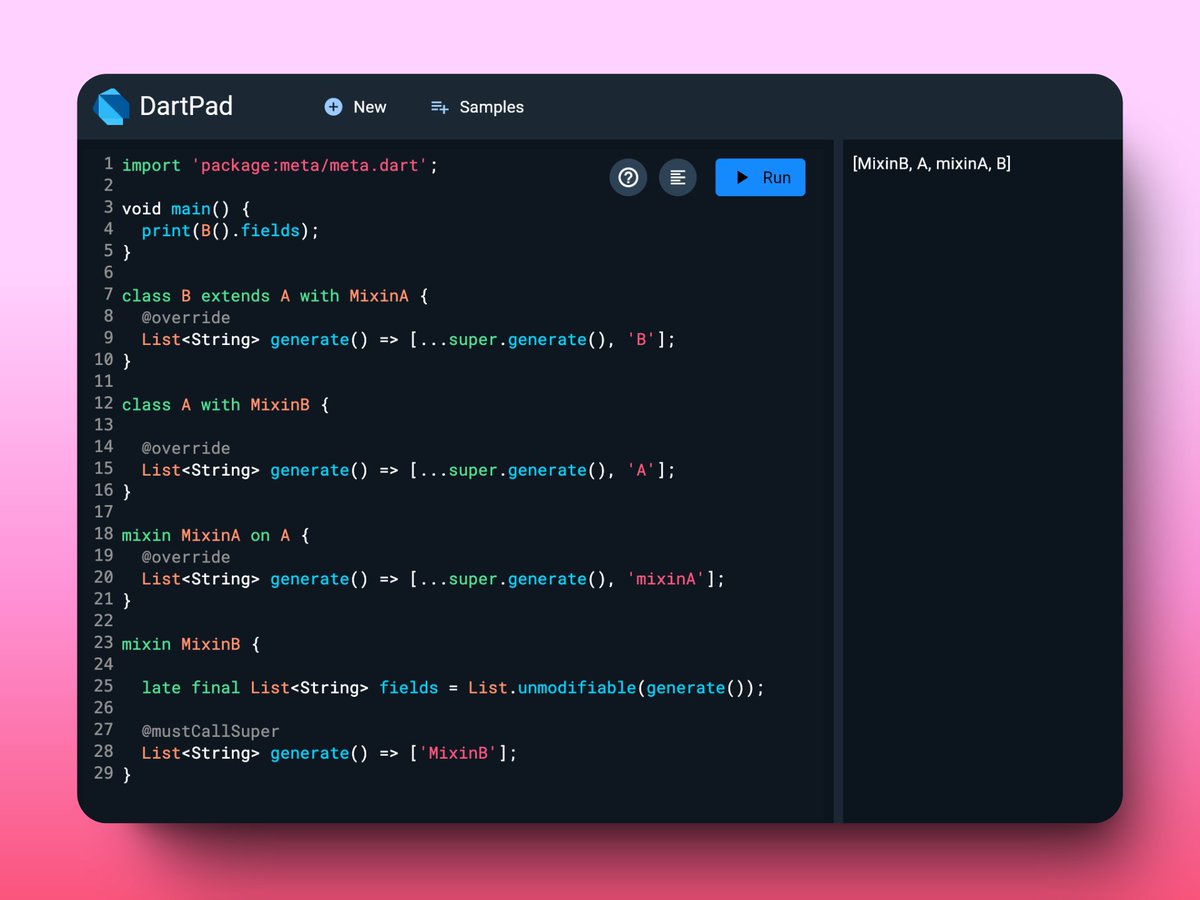 birjuvachhani's tweet image. Had a usecase for this but had to verify that it works and was kinda shocked that it did!
Interesting to see how Dart works here. I love @dart_lang. 😍
#dartdev #dart #flutterdev