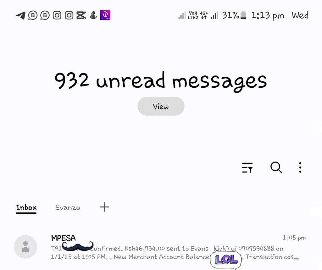 This year hamjanotice mpesa code inaanza na T for Tough😂