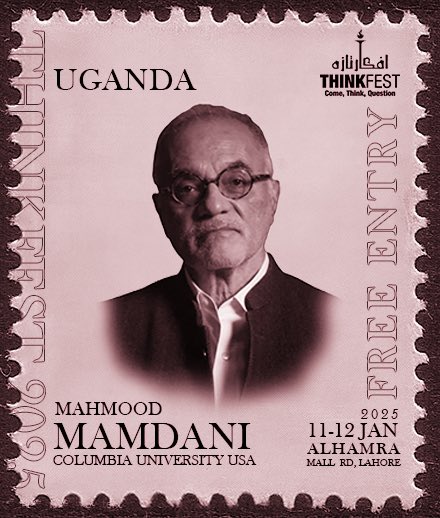 Professor Mahmood #Mamdani will also join us in person at #thinkfest2025. A renowned scholar at <a href="/Columbia/">Columbia University</a> he will speak on conflicts in the #MiddleEast and his latest book “Neither Settler nor Native: The Making of Permanent Minorities” join us!