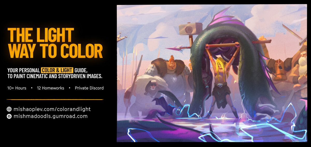 Happy New Year, Artists! 🎁😎

I come bearing gifts hehe

Many DM'd me if my color and light course will ever be on sale. So here you go hehe

🎨 Code: HEREYOUGOMYFRIEND
👉 Link: mishaoplev.com/colorandlight

Let’s make EPIC stories this year! 💥

Much love,

Misha