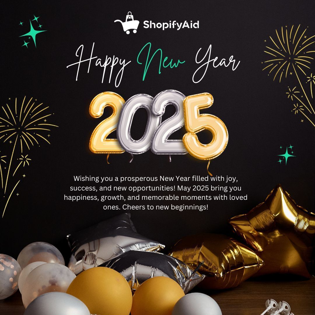 shopify_aid's tweet photo. 🌟Here’s to a fresh start and endless possibilities in 2025! 🎉 Wishing you a year of success, growth, and happiness. Let’s make it unforgettable! ✨

#shopifyaid #HappyNewYear2025 #NewYearNewBeginnings #CheersTo2025 https://t.co/pSWsx1lU9x