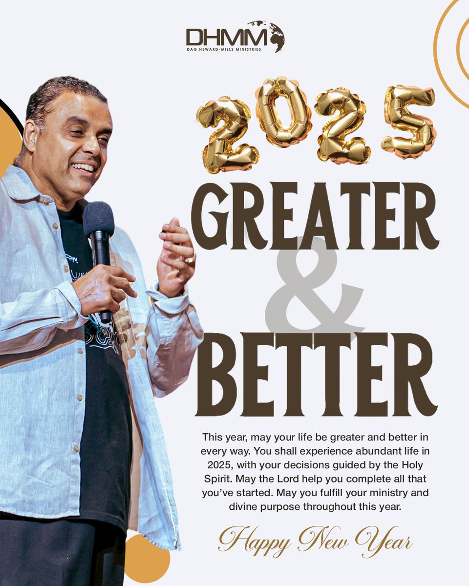 Welcome to a new year by God’s matchless grace and mercies! 

Make sure you take a moment to thank God for allowing you to see the first day of a greater and better 2025!

1 Corinthians 12:31 NASB 
But earnestly desire the greater gifts. And yet, I am going to show you a far