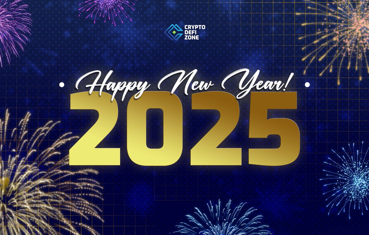 🎉 Happy New Year from #Cryptodefizone! 🎉
We want to thank YOU, our incredible community family, for making 2024 unforgettable.  
Here’s to a new year filled with prosperity, groundbreaking achievements, and more milestones together! 🌐✨  

Cheers to 2025! 🥂
 #TogetherWeBuild