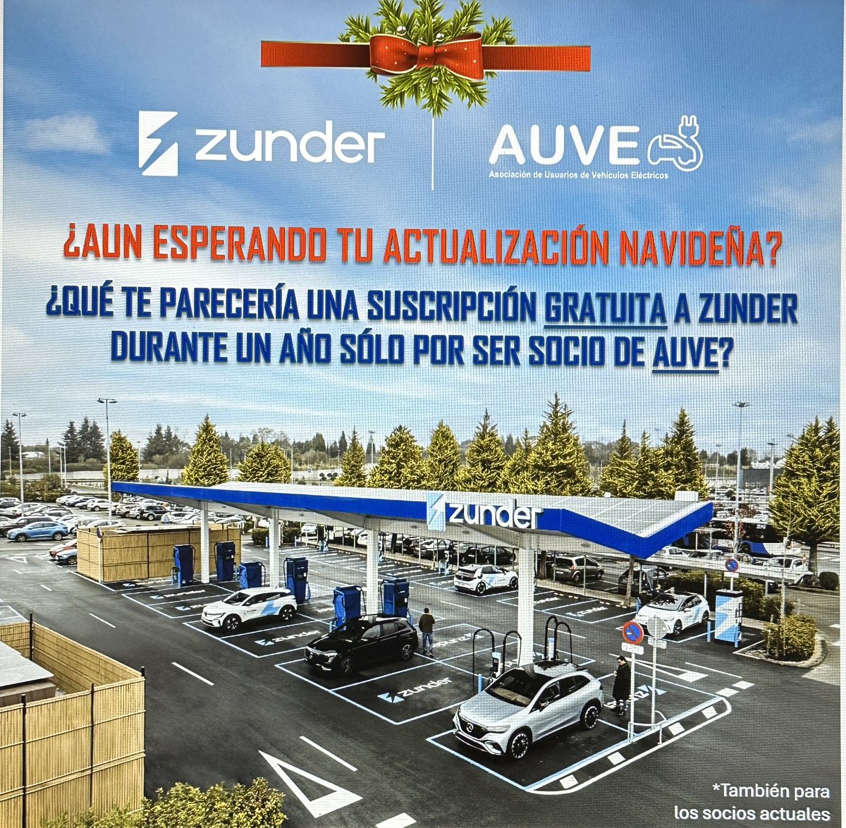 ¡Bienvenidos a 2025! Por qué no empezar el año activando tu suscripción gratuita por un año (valorada en 120€) a <a href="/zunder_es/">Zunder</a> y disponible solo por ser de <a href="/AsociacionAUVE/">AUVE</a>? Y si no eres ya, ¿por qué no apoyar la movilidad eléctrica asociándote gratis en alta.auve.org?