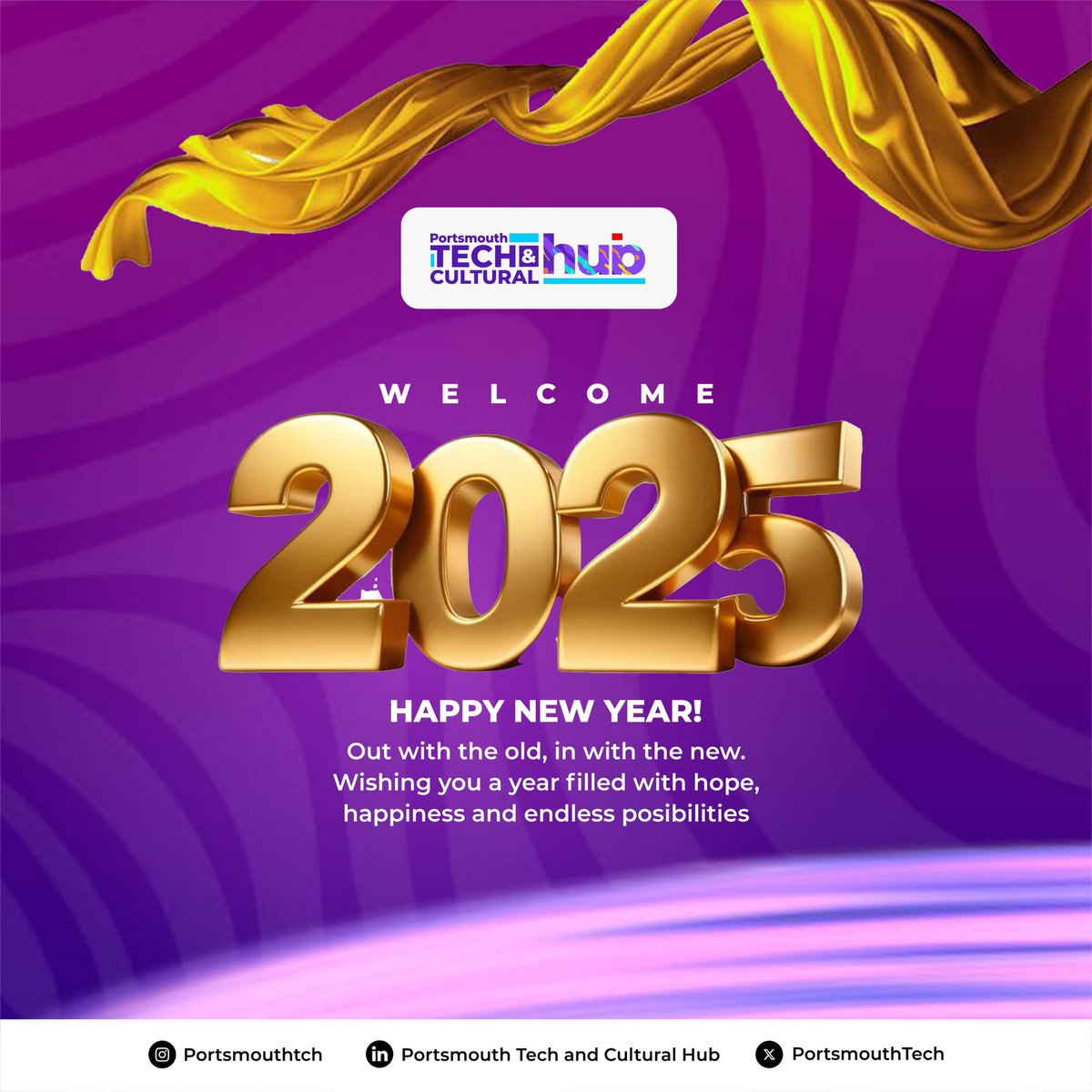 Happy New Year 2025!

Dear friends of the Portsmouth Tech and Cultural Hub,

As we step into 2025, we want to express our heartfelt gratitude for your unwavering support, creativity, and passion throughout the past year. We look forward to bigger collaborations in the new year