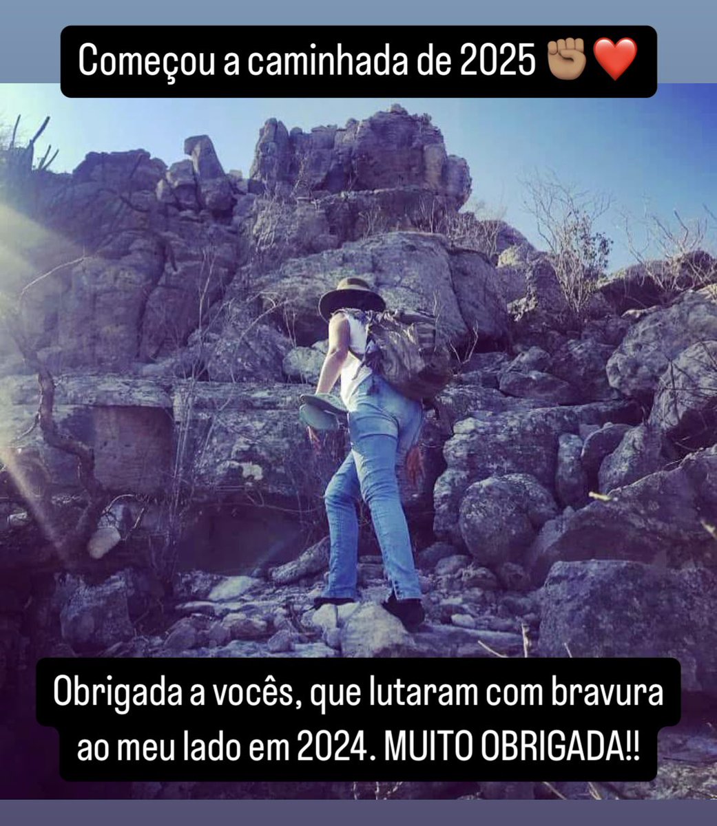 Começou a caminhada 2025 ✊🏽❤️ MUITO OBRIGADA a vocês, que aqui - na ríspida dureza das redes sociais - e em tantas outras duras batalhas lutam corajosamente ao meu lado, MUITO OBRIGADA!! Que 2024 ufaaa foi duro demais, mas nunca foi fácil, hein?! Feliz 2025!! #Feliz2025