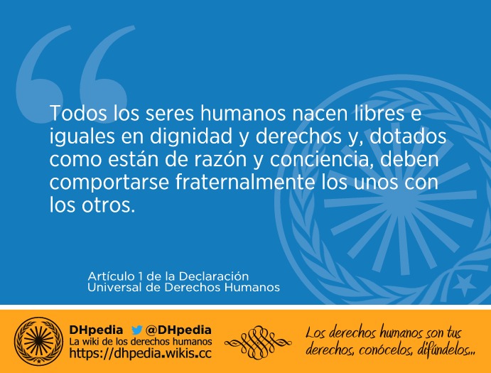 Artículo 1 de la Declaración Universal de Derechos Humanos, derecho a la igualdad

🔵 dhpedia.wikis.cc/wiki/Art%C3%AD…
