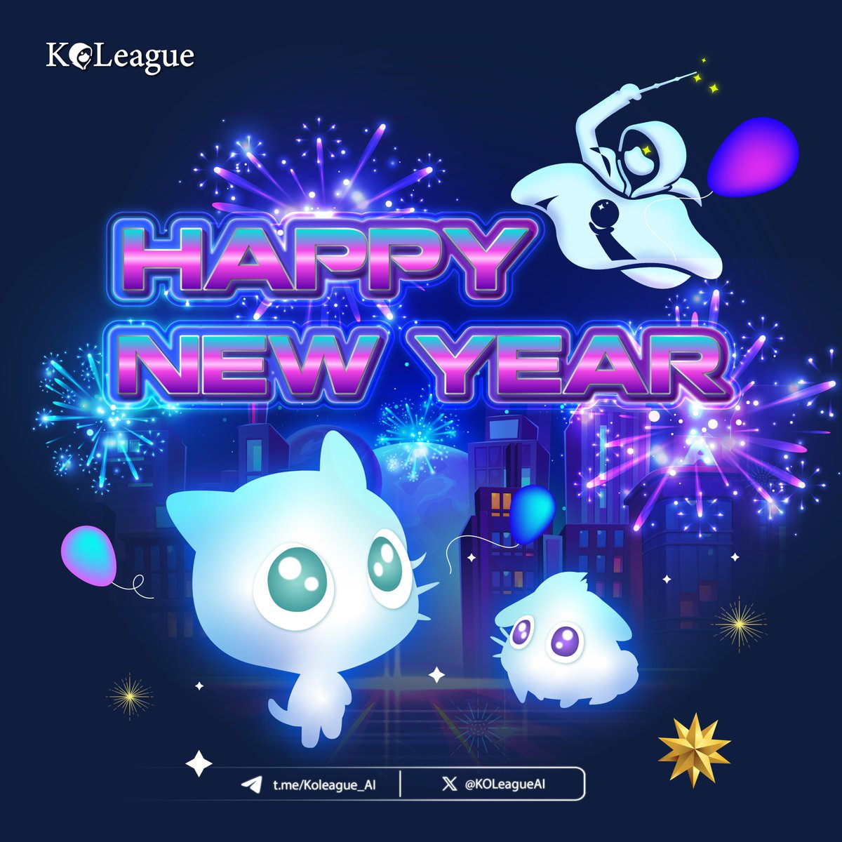 KOLeagueAI's tweet photo. Happy New Year 2025🎆

May this New Year bring you joy and success🔥

Let's make this year count!🪄 https://t.co/QSykzgG8OS