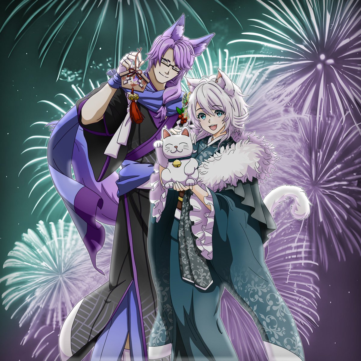 ✨HAPPY NEW YEARS TO ALL ✨
Wishing everyone an amazing 2025 full of fun and chaos!  💜♾💙
🎨/<a href="/MattWilliamson9/">Raion (Busy Bee Mode :3)</a>