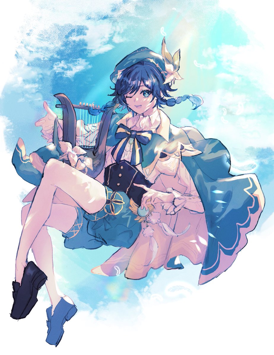 行秋(ユクアキ)(原神) 「原神のアカウント消したので昔描いた絵はここに載せておく…」|志緒のイラスト