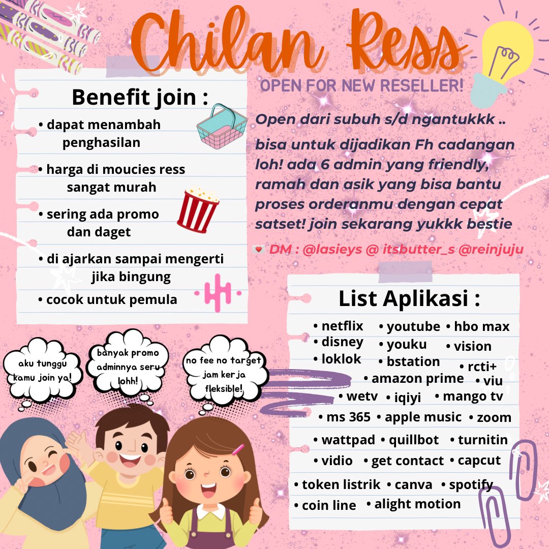 Haloo aku fh lagi oprèss ápprem, token listrik, turnitin, dll! No fee no target, harga under, durasi lengkap, banyak promo loh! bisa dijadiin cadangan juga. join yuk intip pl. 🤩🎈
💌 : s.id/wa-indys / tiny.cc/wa-rain / tiny.cc/wa-lala