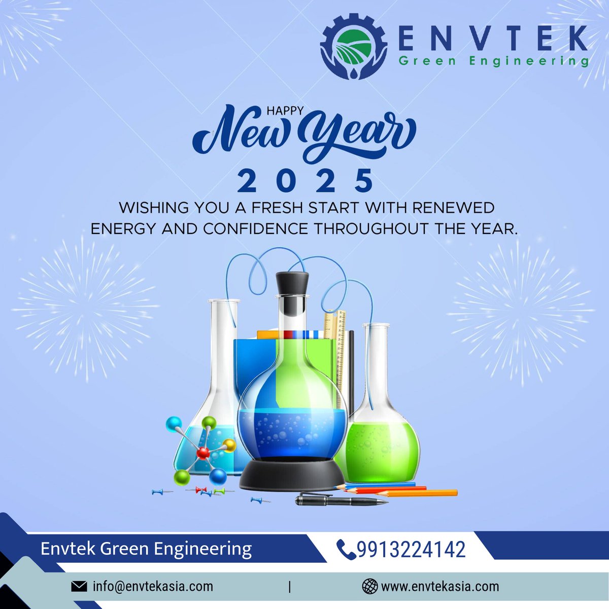#HappyNewYear2025 
#Envtek_Green_Engineering
#WaterTreatmentChemicals