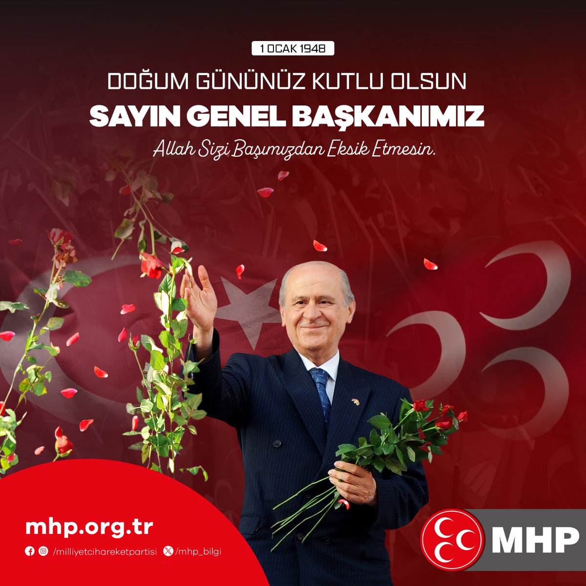 Doğum Gününüz Kutlu Olsun Sayın Genel Başkanımız
Allah Sizi Başımızdan Eksik Etmesin.