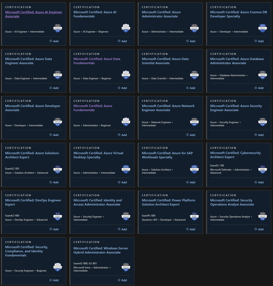 techyoutbe's tweet photo. Microsoft Azure Certifications (with Official Learning Content) 🔥🔥

✔️Beginners
✔️Intermediate
✔️Advanced

Roles: Developer, AI Engineer, DevOps, Data Engineer, N/W Engineer, Security Engineer, DBA

You can plan for 2025 ⬇️⬇️