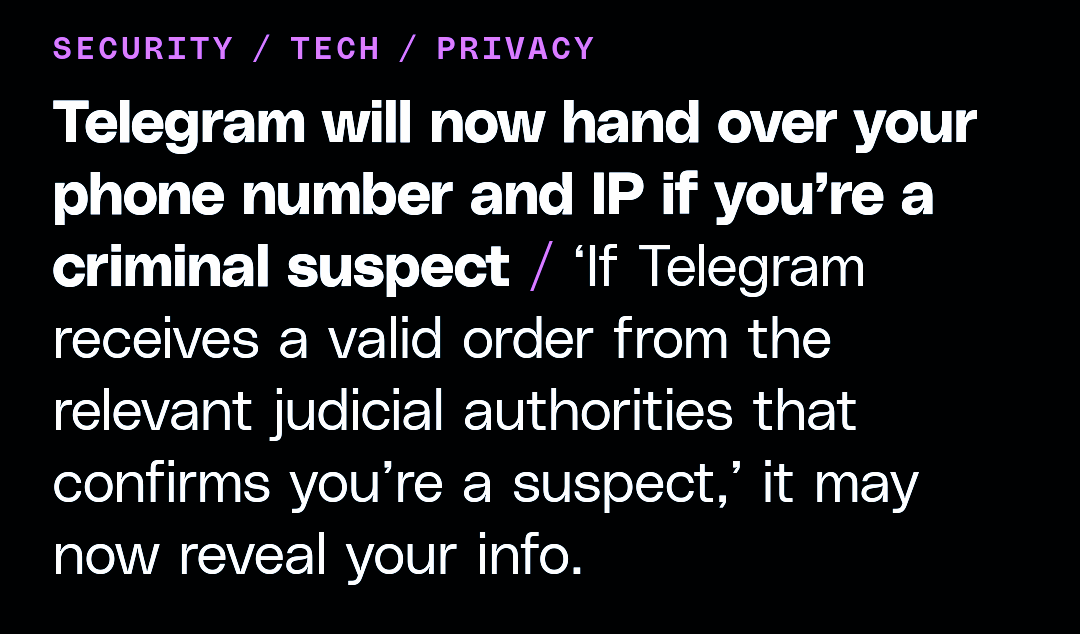 DeathByCrop's tweet photo. Compare the actions of @telegram / @durov to @SamouraiWallet or Lavabit Email service and you can see who the real #cryptoanarchists and #cypherpunks are in the battle against state surveillance 

#telegram #privacy #security https://t.co/SPdX6e7FYB