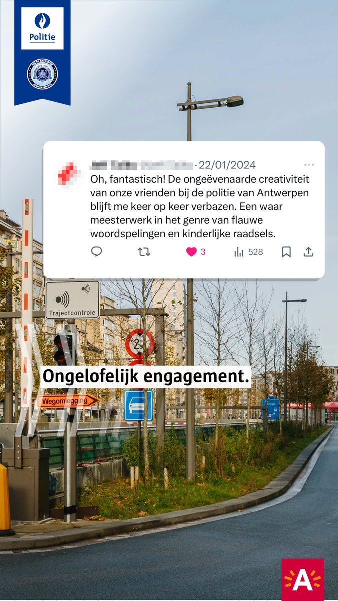 Politie Antwerpen (@pzantwerpen) on Twitter photo Na 10 jaar rijmpjes, feitjes en woordgrappen nemen we afscheid van onze flitstweet. Een snelle groet voor een trage voet op het gaspedaal, zeg maar 😉. Maar geen zorgen, we blijven inzetten op verkeersveiligheid! Bedankt voor jullie enthousiasme en engagement! 💙 Na 10 jaar rijmpjes, feitjes en woordgrappen nemen we afscheid van onze flitstweet. Een snelle groet voor een trage voet op het gaspedaal, zeg maar 😉. Maar geen zorgen, we blijven inzetten op verkeersveiligheid! Bedankt voor jullie enthousiasme en engagement! 💙