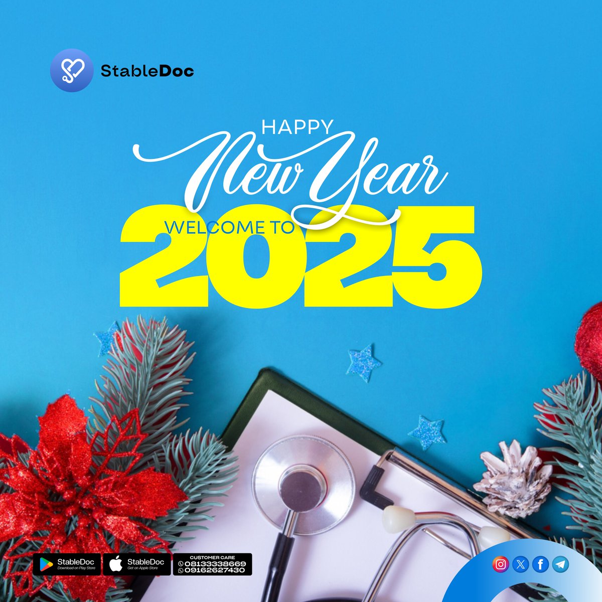 Happy New Year, #StableDoc community! 🎉 Here's to a healthier, brighter, and more innovative 2025. Together, we’ll continue redefining healthcare and making a difference in lives. Cheers to an incredible year ahead!
#HappyNewYear #HappyNewYear2025