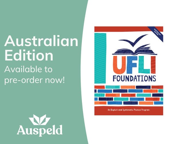 auspeld's tweet photo. Pre-order the Australian Edition of the UFLI Foundations manual! 

The new edition has been revised for the Australian context and will be available in late January. Learn more at https://t.co/VqE5ZtJXIp https://t.co/l0IYAKVARI