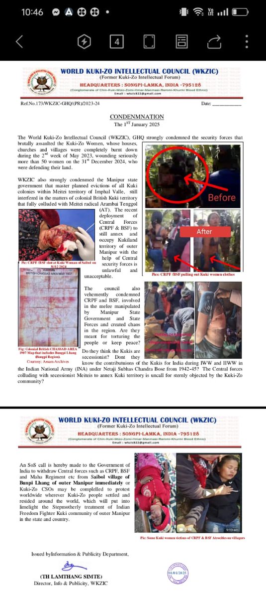 KhongsaiChanu's tweet photo. Manipur : The brutal treatment of Kuki women has severely violated their dignity. @NCWIndia it's time to break your silence &amp; take action. The cries of Kukis for justice are being ignored. @PMOIndia @HMOIndia why is their suffering invisible to the nation? #JusticeForKukiWomen https://t.co/4l0SyDI466