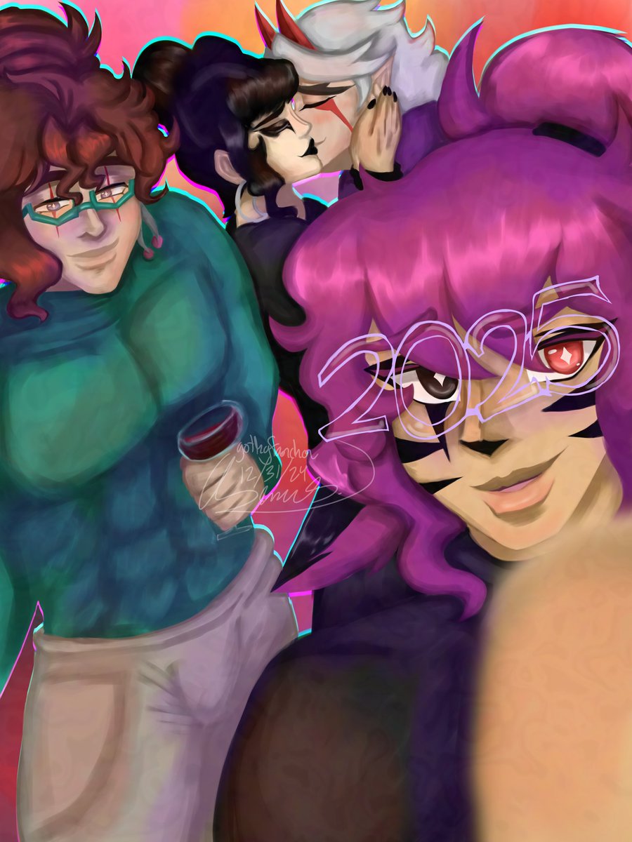 archiveanchan's tweet photo. Happy New year, here is my last drawing of 2024 🫶
I didn't know if I wanted to draw oc x canon or yumeshipping so you get both hehehehqhshhehe 
#ocxcanon #norian #selfshipping https://t.co/X6Gi7GJ6Yv
