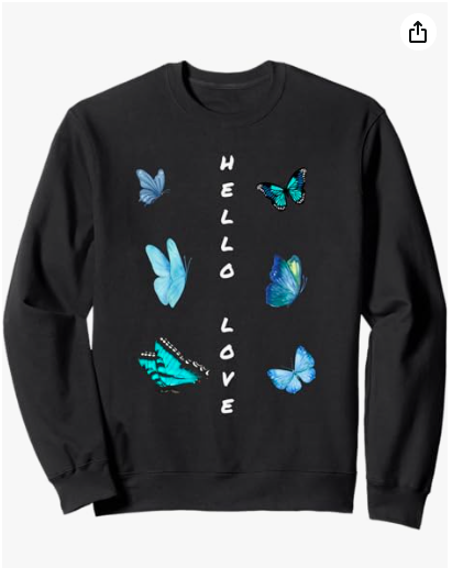 InessaW29's tweet photo. https://t.co/RkiYMM6LKQ

Brand: Lovemydesigns

Hello Love Positive Butterfly Print Sweatshirt

#MHHSBD #LoveRemedy #giftsforher #love #viral #buterfly #designer #cute #ValentinesDay #Twitter婚活 #valentines #craft #Symbol #Sweatshirts  #Hello2025  #heartheartart #giftideas https://t.co/z0sZLxz24H