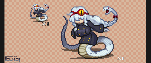 kozimoko's tweet photo. あけおめ蛇娘
#ドット絵 #pixelart https://t.co/rnWga0m2IW