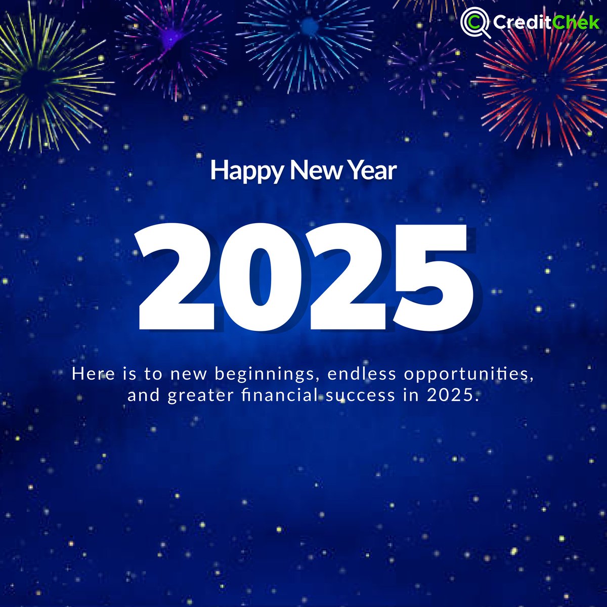 Creditchek_hq's tweet photo. Here is to new beginnings , endless opportunities, and greater financial success in 2025.
Happy New Year💫
#CreditChek
#CreditIncome
#IncomeInsight https://t.co/zJT7M1s6Oo