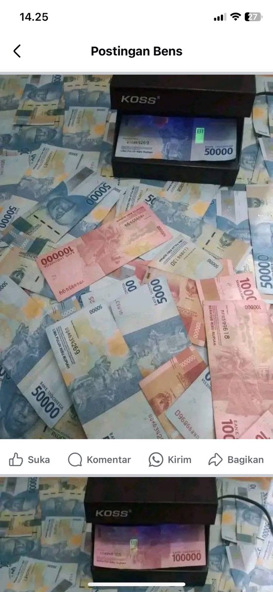 evwite's tweet photo. Eh sumpah… gue SHOCK BANGET… ini uang palsu…. Negara lagi begini tapi NI ORANG GAK TAU MALU MALAH SHARE  UANG PALSU ANJIR…. Gila banget ini negara dah…. Gue niatnya mau buka facebook malah NEMU BEGINIAN… TAKUT BGT JIR. https://t.co/N6Oc7LsPie