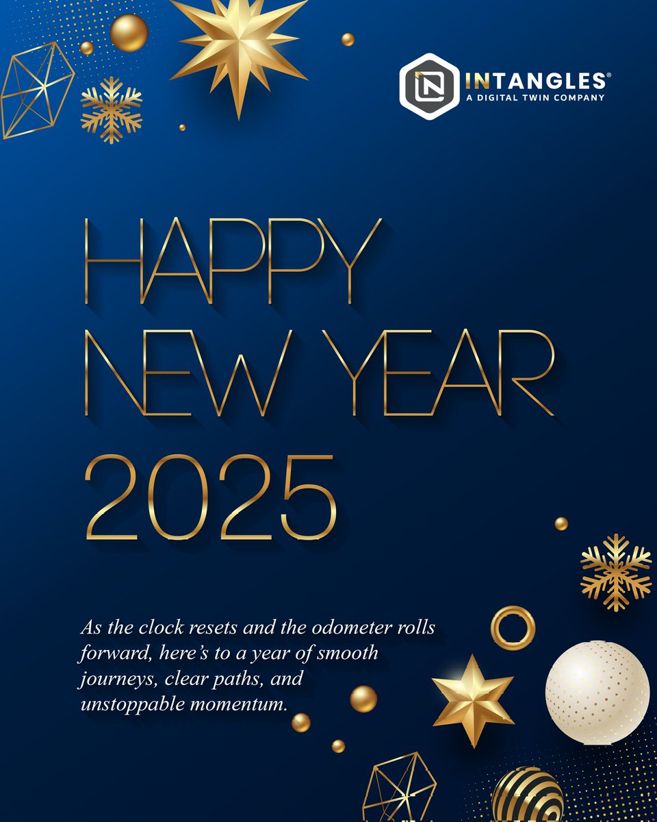 From our Intangles family to yours, here’s wishing you a year of smooth rides, bold journeys, and endless opportunities. 

May 2025 bring you innovation, growth, and milestones that drive you forward—on the road and in life. Happy New Year! 

#Intangles #NewYear2025