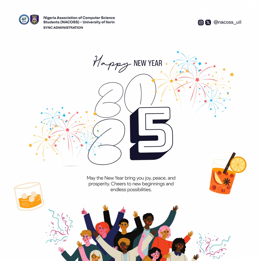 NACOSS_UIL's tweet photo. OUT WITH THE OLD CODE, IN WITH THE NEW! 🌐

Happy #NewYear, #NACOSSITES! 🎊 May your algorithms be efficient, your code be clean, and your innovations be limitless! 💻 #HappyNewYear #TechTheFuture" https://t.co/iHlIQUdcK9