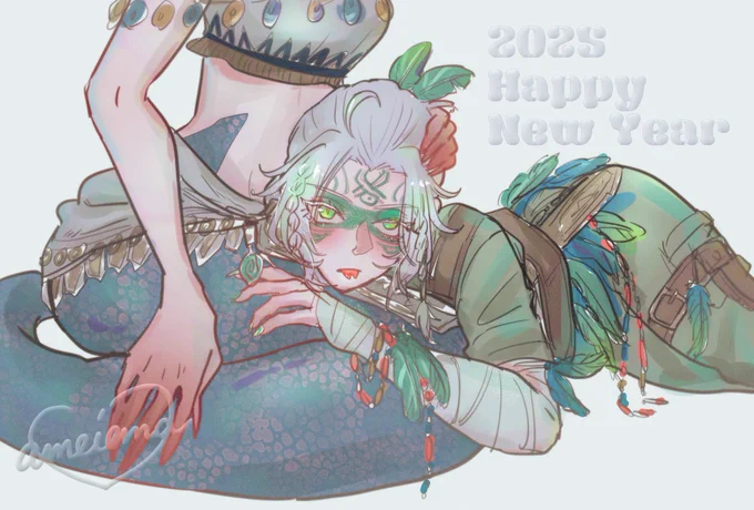あけましておめでとうございます今年は探囚もオリジナルもいっぱい描くぞ～ 