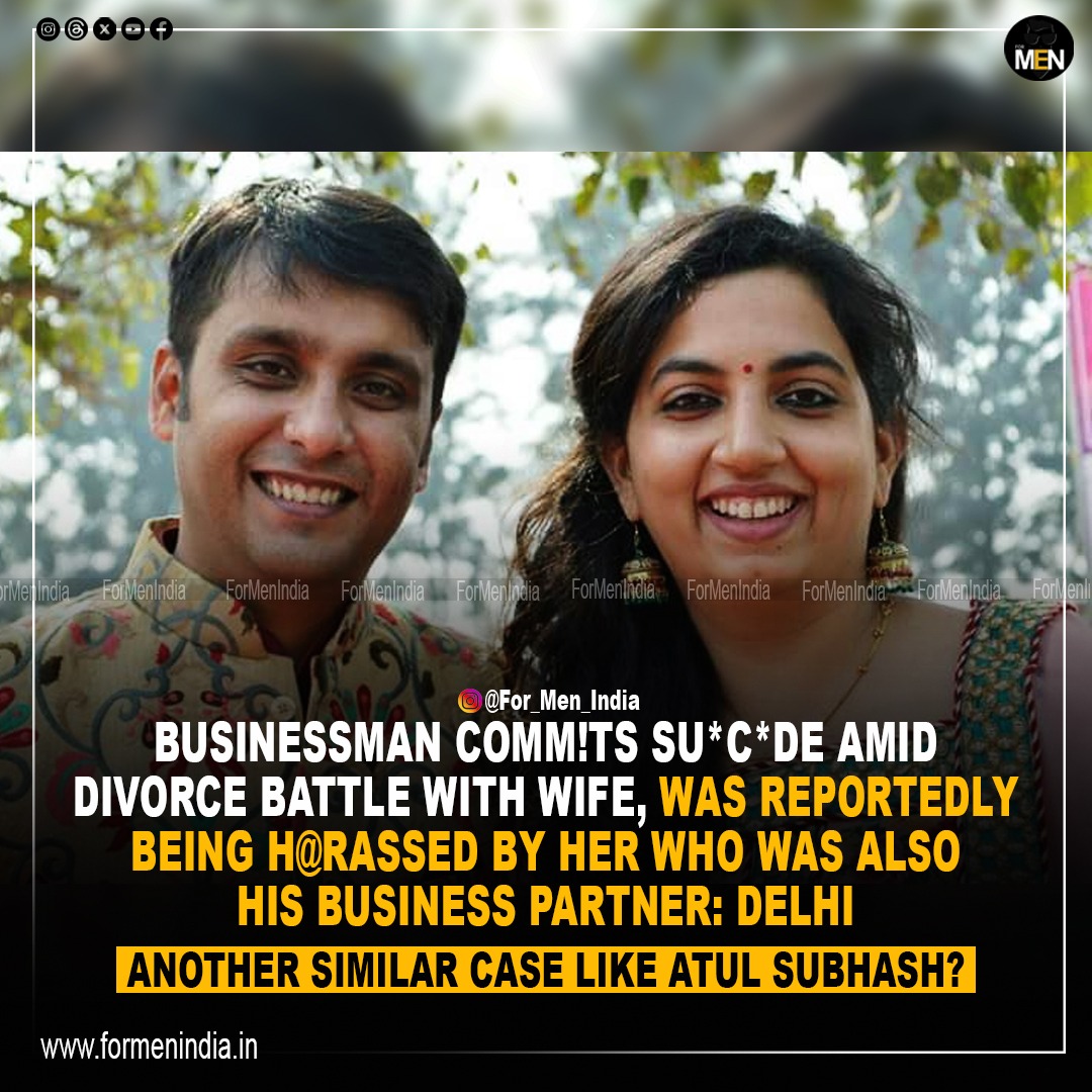 In a tragic incident, a 35-year-old man, Puneet Khurana, allegedly committed suicide by hanging himself at his residence in Delhi’s Kalyan Vihar, Model Town. 
Khurana, who co-owned a bakery business with his wife, Manika Pahwa, was reportedly being harassed by her.

Khurana