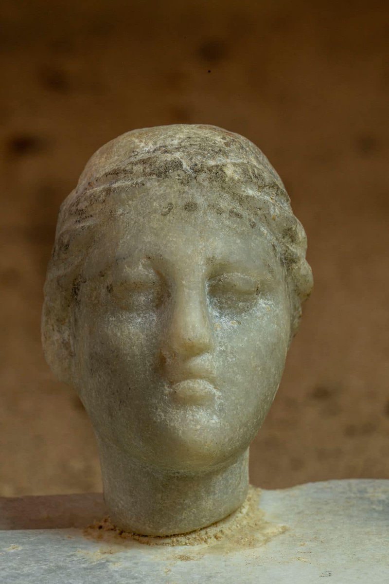 – Statue Discovered at Cleopatra’s Tomb Allegedly Reveals the Egyptian Queen’s True Face.

Dr. Kathleen Martinez’s archaeological team uncovered a white marble statue at Cleopatra’s tomb, which some experts believe shows the queen’s real face. The discovery includes other