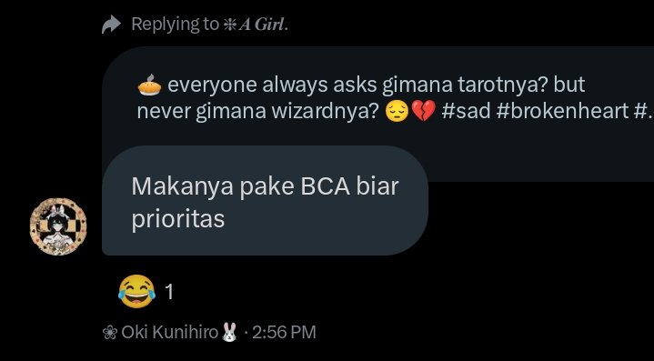 cobaltmelodia's tweet photo. @MikuSekai_ 💫 ; Disuruh jadi nasabah BCA https://t.co/o3sVg5GmBx