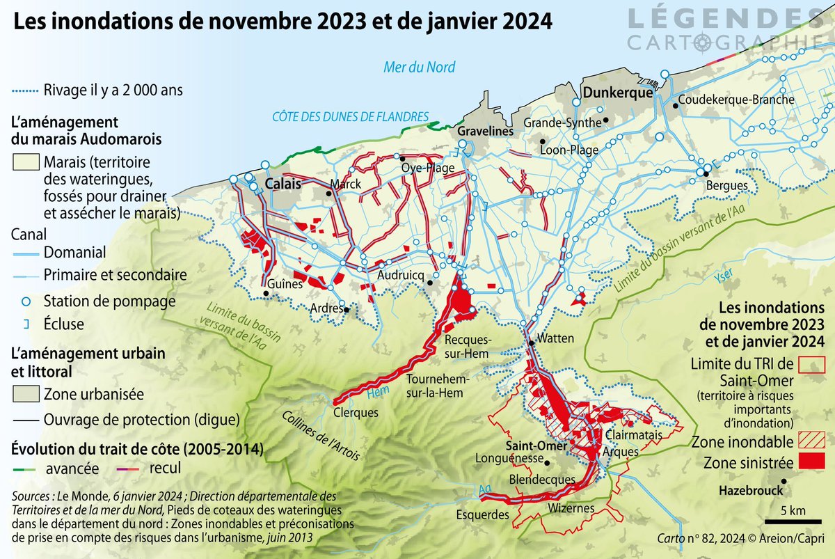 1-16 Retrospective en cartes de 2024.
Pendant une semaine, nous vous proposons une série de cartes, réalisées au cour de l'année passée et retraçant quelques événements majeurs.
- Les inondations de janvier 2024.