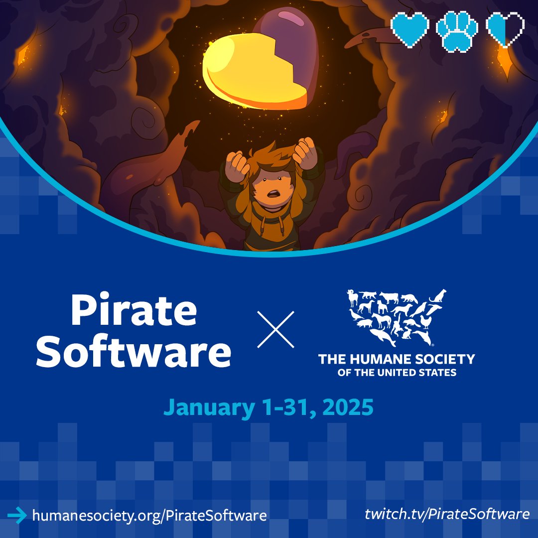 Happy New Year!!!

To kick the year off we're starting a charity to benefit the @HumaneSociety. For the entire month of January we're going to have staff on for interviews, talk about animal rescue and conservation, and raise money for a good cause.

piratesoftware.live