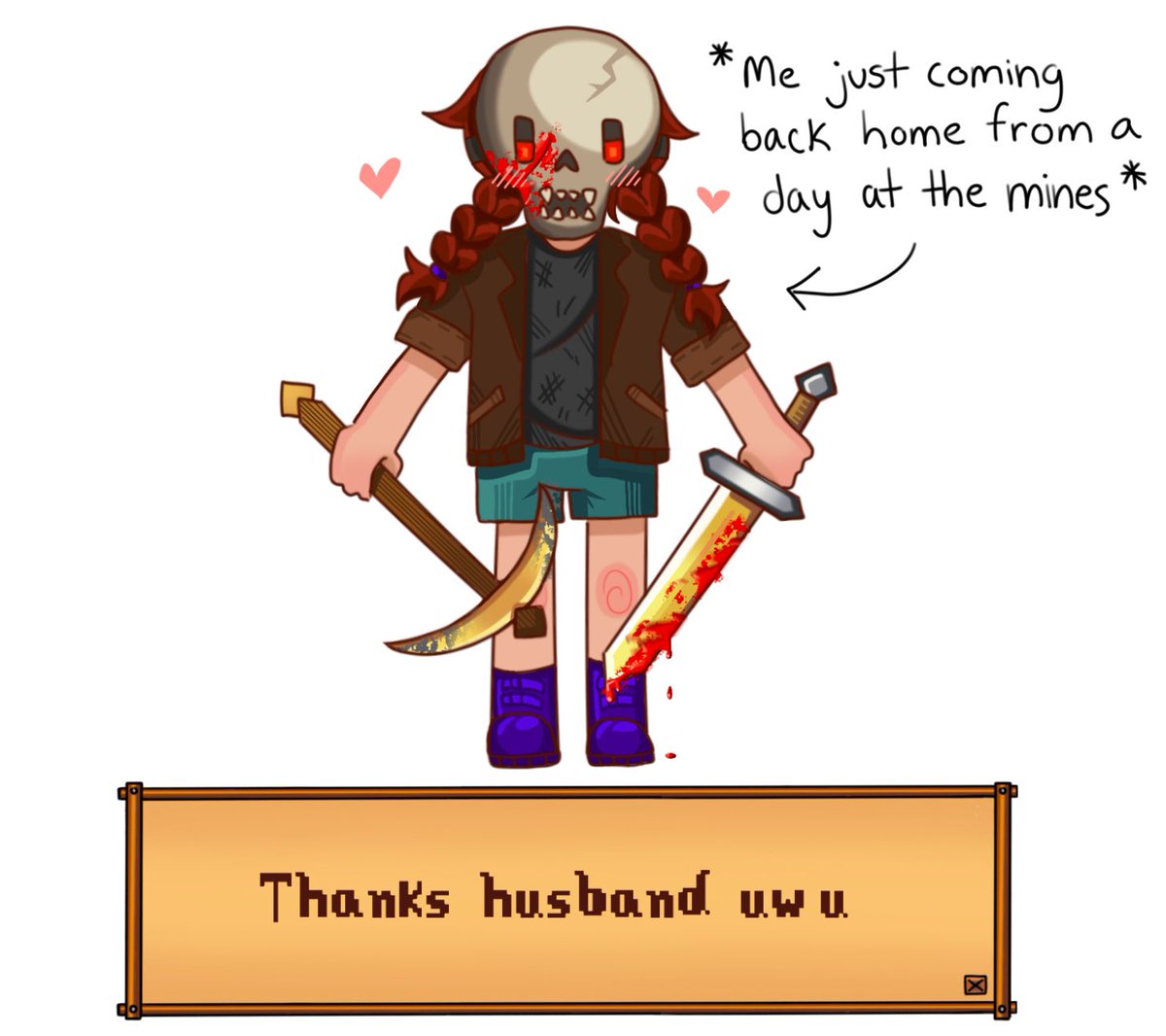 piee888's tweet photo. I’ve become addicted to this game.. it’s bad.. (-.-;)

#StardewValleyfanart #StardewValley https://t.co/pBssjXISKe